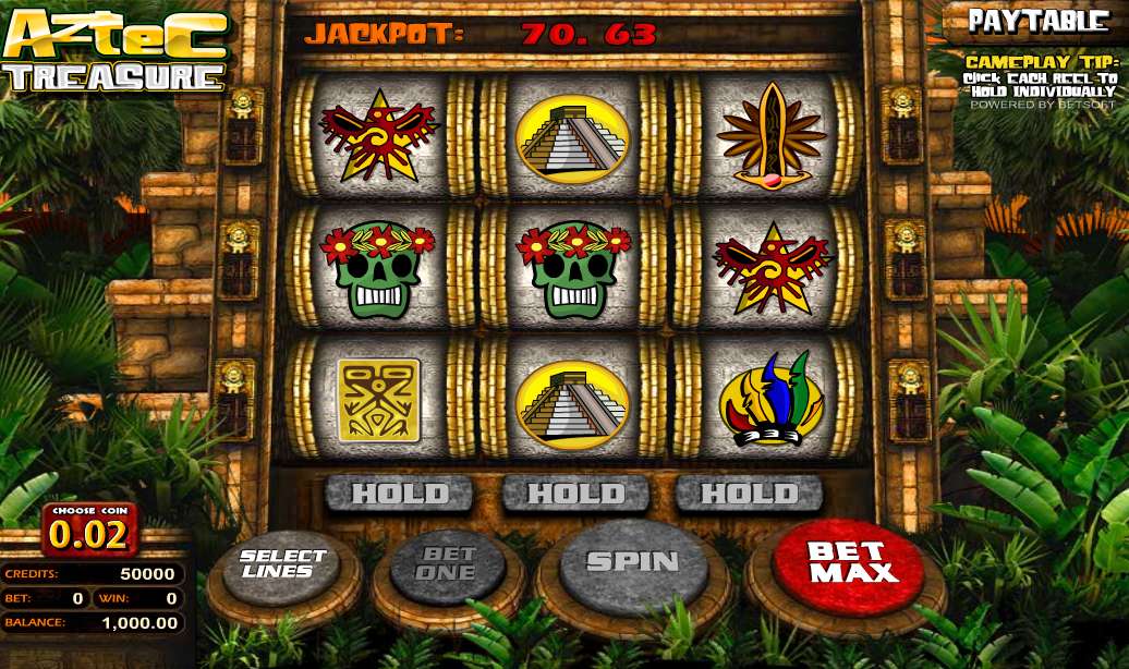 aztec treasures 3d игровой автомат