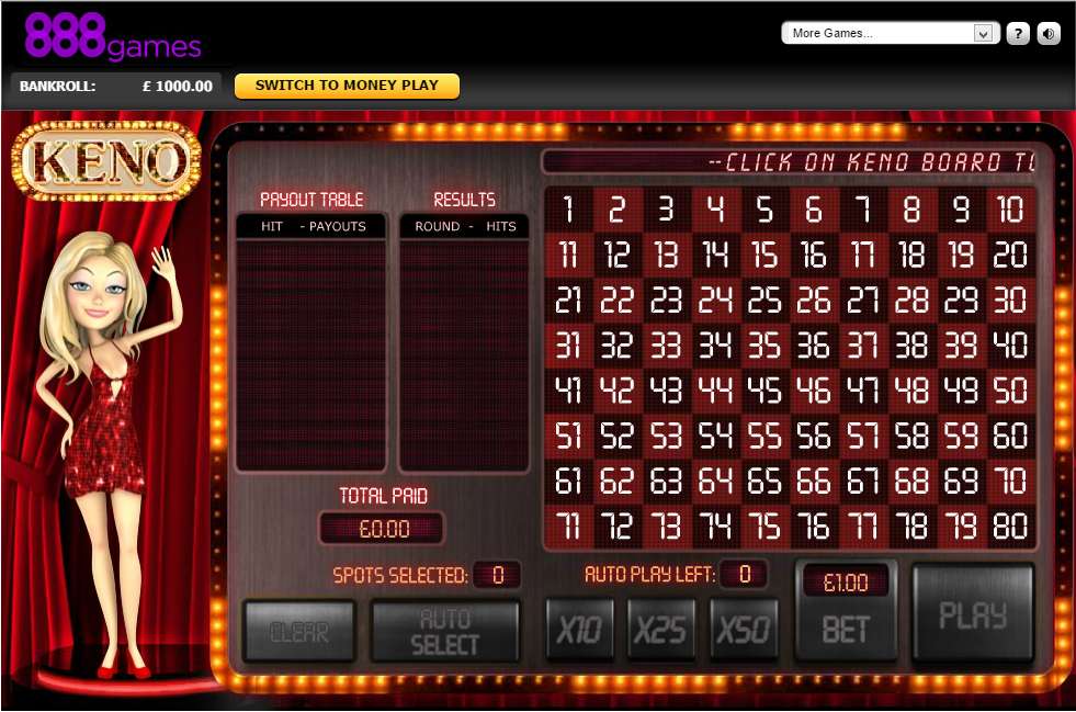 Keno Games No No Registration